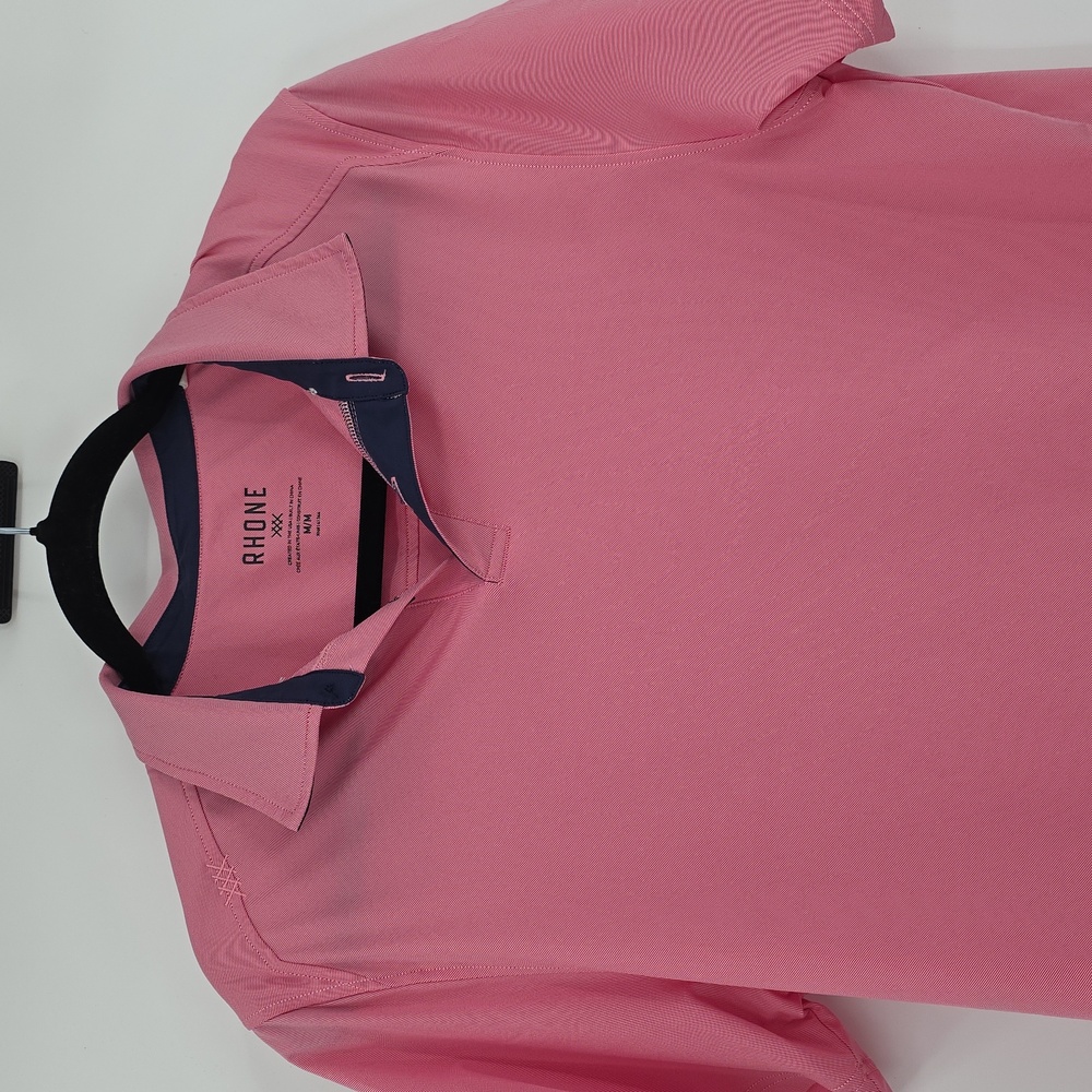 Rhone Men's Pink Polo Shirt Size M - Picture 2 of 8